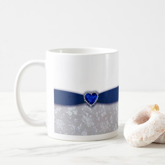 Damask 45th Wedding Anniversary Mug (With Donut)
