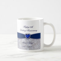 Damask 45th Wedding Anniversary Mug