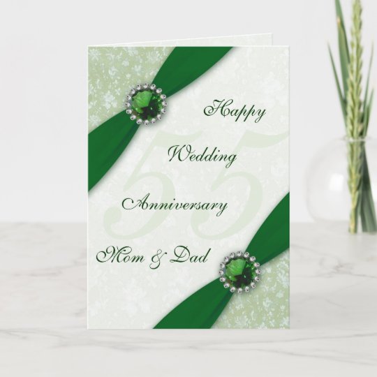 Damask 55th Wedding  Anniversary  Greeting  Card  Zazzle co uk