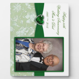 Damask 55th Wedding Anniversary Photo Plaque