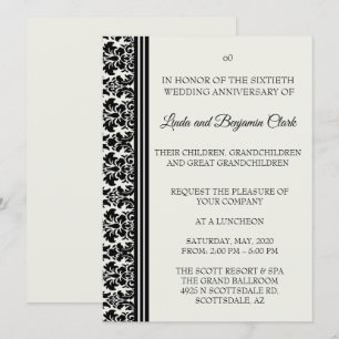 Damask 60th Anniversary Celebration Invitation