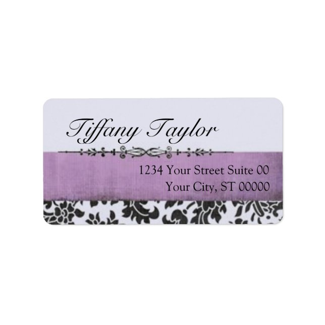 Damask Address Avery Label 1 1/4" x 2 3/8" (Front)