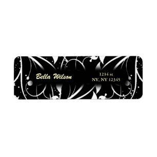 damask  address label