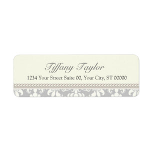 Damask Address Label 3/4" x 2 1/4" "