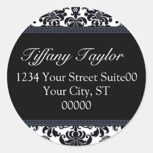Damask Address Sticker