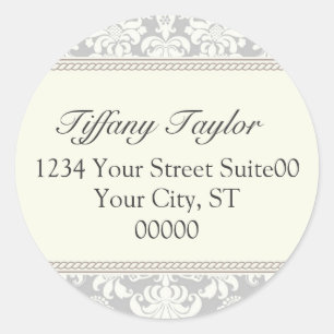Damask Address Sticker