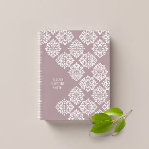 Damask Ambience Abstract Geometric (Pale Pink) Notebook