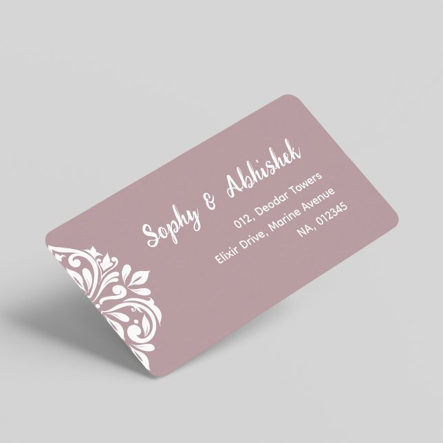 Damask Ambience: Elegant Unique Pale Pink Address Label (Creator Uploaded)