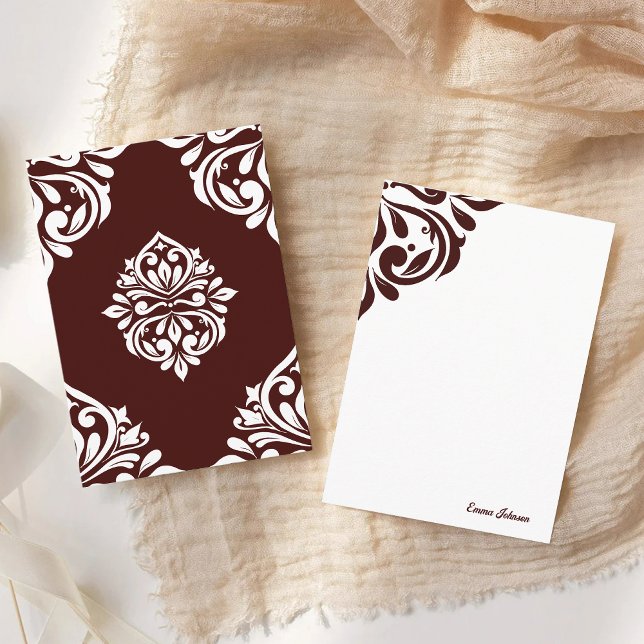 Damask Ambience Regency Burgundy Card (Creator Uploaded)