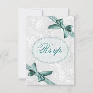 Damask and Bows RSVP Card