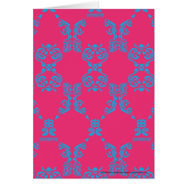 Damask Aqua-Magenta (Front)