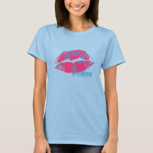 Damask Aqua-Magenta T-Shirt