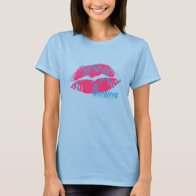 Damask Aqua-Magenta T-Shirt (Front)
