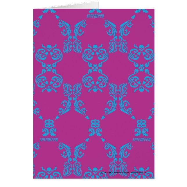 Damask Aqua-Purple (Front)