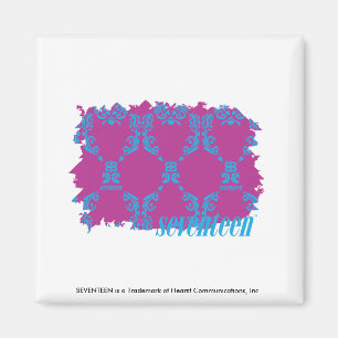 Damask Aqua-Purple 2 Magnet