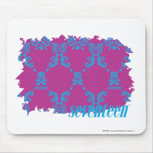 Damask Aqua-Purple 2 Mouse Mat