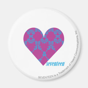 Damask Aqua-Purple 4 Magnet