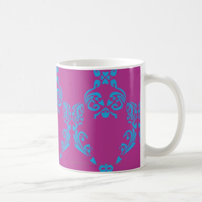 Damask Aqua-Purple Coffee Mug (Right)