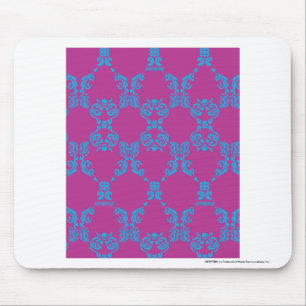 Damask Aqua-Purple Mouse Mat