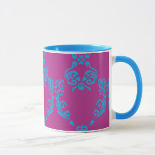 Damask Aqua-Purple Mug