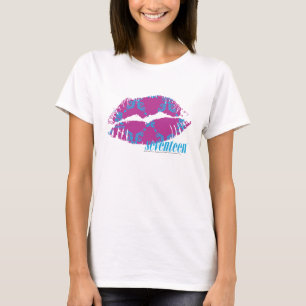 Damask Aqua-Purple T-Shirt
