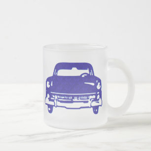 Damask Auto Frosted Glass Coffee Mug