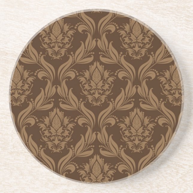 Damask background 2 coaster (Front)