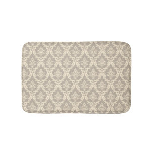 Damask background bath mat