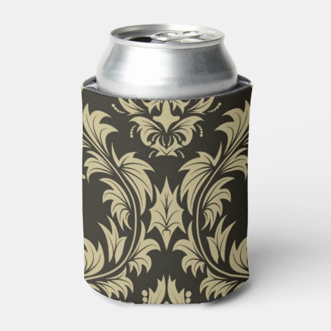 Damask background can cooler (Can Front)