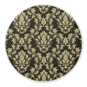 Damask background ceramic knob