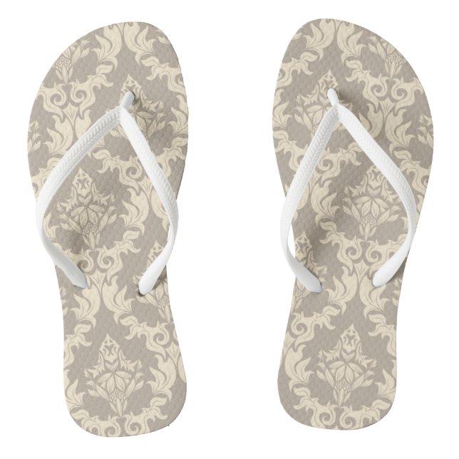 Damask background flip flops (Footbed)