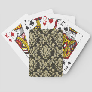 Damask background playing cards