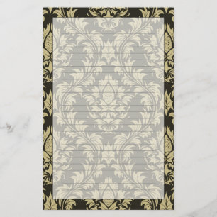 Damask background stationery