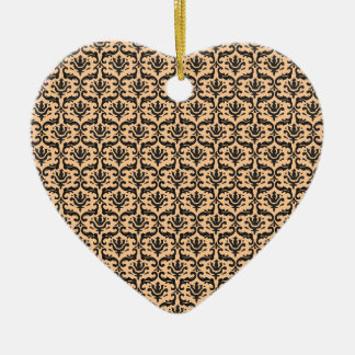 Damask beige & black ceramic tree decoration