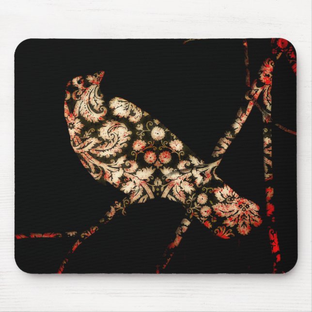 Damask Bird Mouse Mat (Front)