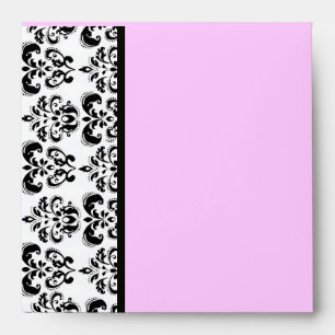 DAMASK ,black and white pink Envelopes