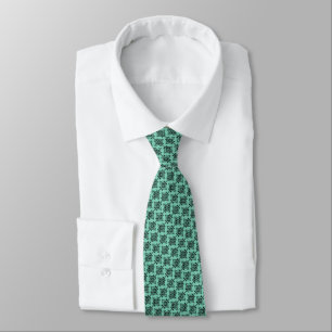 Damask Black & Mint Green   DIY  Color Tie