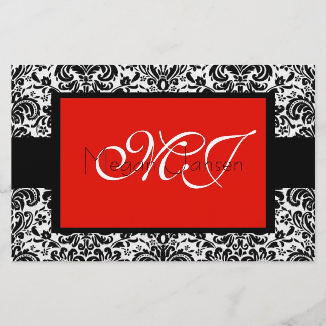 Damask Black & White (Front)