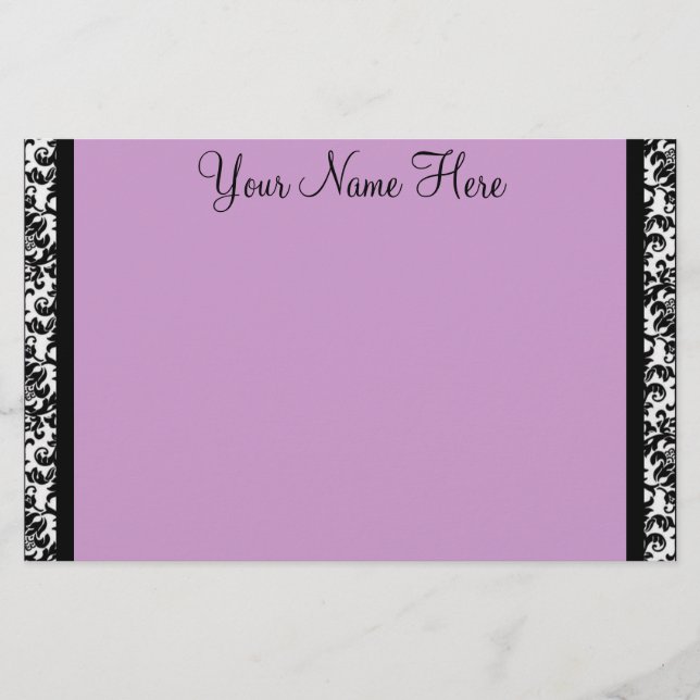 Damask Border Stationery (Front)