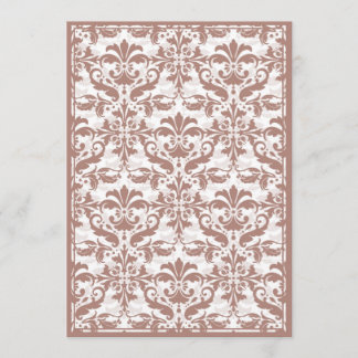 Damask Border with Double Frame (Pink) Invitation