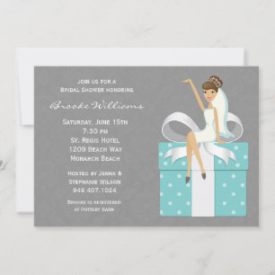 Damask Bridal Shower Invitation