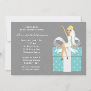 Damask Bridal Shower Invitation