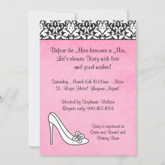 Damask Bridal Shower Invitation