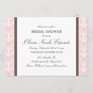 DAMASK   BRIDAL SHOWER INVITATION