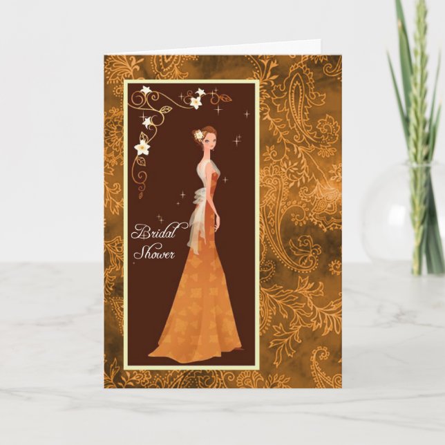 Damask Bridal Shower Invitation Card (Front)