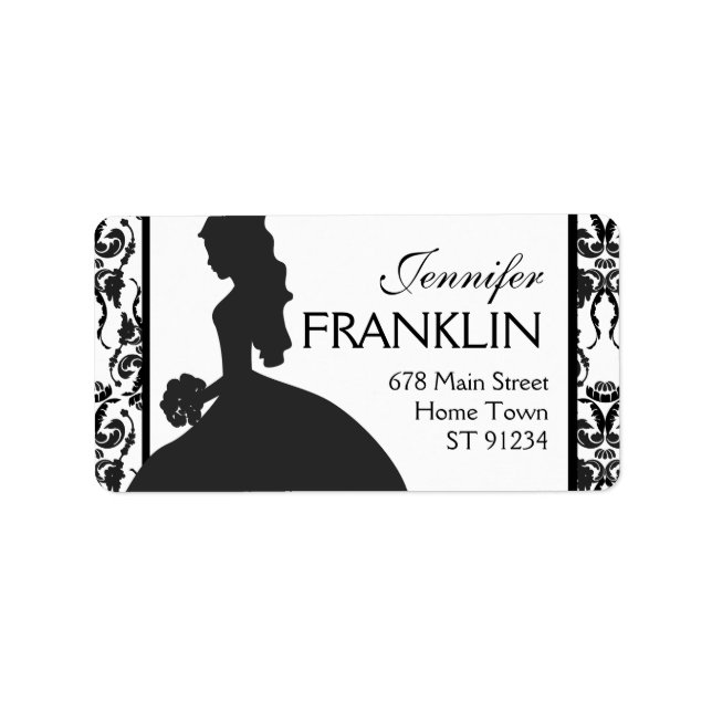 Damask Bride Address Label (Front)