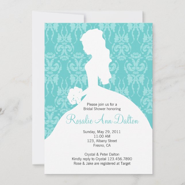 Damask Bride - Bridal Shower Invitaion Invitation (Front)