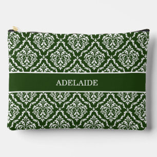 Damask Bride Tribe Bridal Party Hunter Green Accessory Pouch