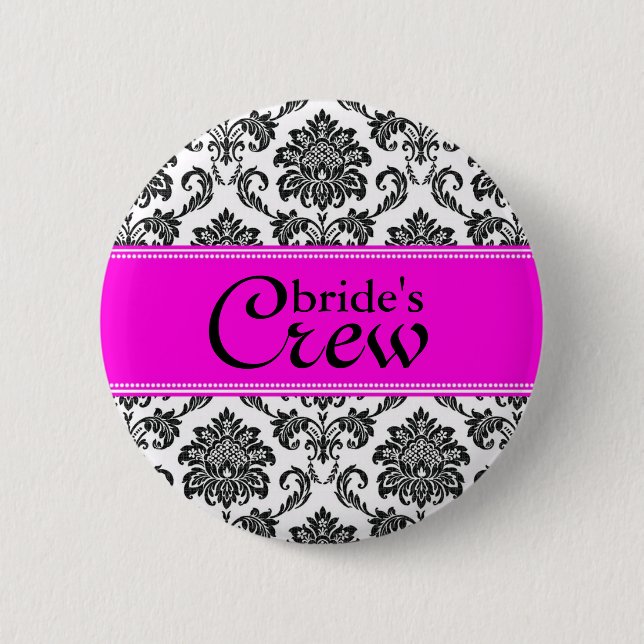 Damask Bride's Crew Button (Front)
