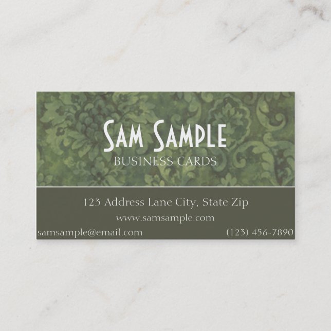 Damask Business Card (Front)